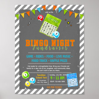 Bearbeitbare Bingo-Fundraising-Flugblatt Poster
