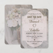 Bearbeitbare Boho neutrale Hochzeit-Save-the-Date-