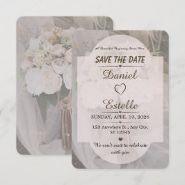 Bearbeitbare Boho neutrale Hochzeit-Save-the-Date- Save The Date