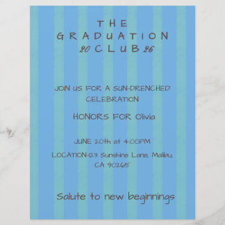 Bearbeitbare Cabana-Streifen-Abschluss-Einladung