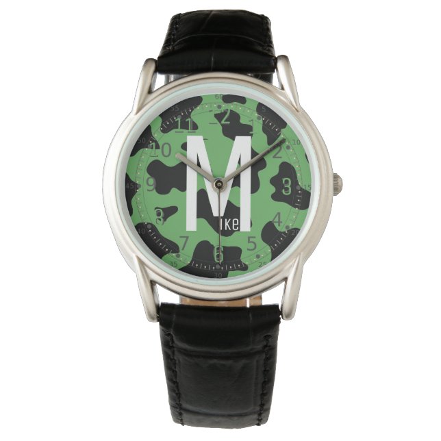 Bearbeitbare Camouflage Männer Armbanduhr (Vorderseite)