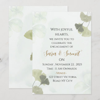 Bearbeitbare digitale Einladung zur Engagement Par
