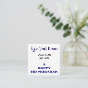 Bearbeitbare Eid Mubarak-Karte mit individuellem N Mitteilungskarte