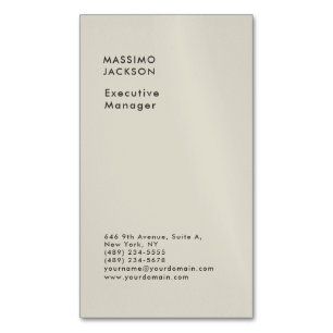 Bearbeitbare elegante schlichte minimalistische Pa Magnetische Visitenkarte