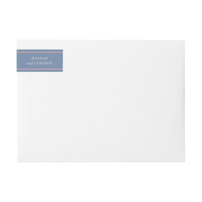 Bearbeitbare Farbe Dusty Blue Minimalistisches Des (Vorderseite)