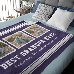 Bearbeitbare Farbe Sportlich Bester Opa Ever Foto Fleecedecke