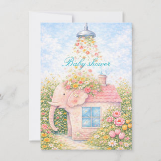 Bearbeitbare Florale Babyparty-Einladung Einladung