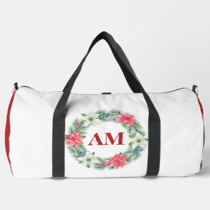 Bearbeitbare florale Monogramm-Beutel - Personalis Duffle Bag