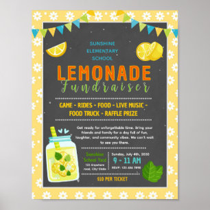 Bearbeitbare Flyer für Limonaden-Fundraising-Veran Poster