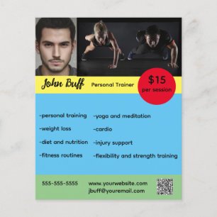 Bearbeitbare Flyer für Personal Trainer