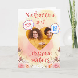 Bearbeitbare Foto-BESTE FREUNDIN Valentinstag-Kart Feiertagskarte