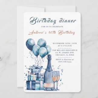 Bearbeitbare Geburtstagsessen Einladung