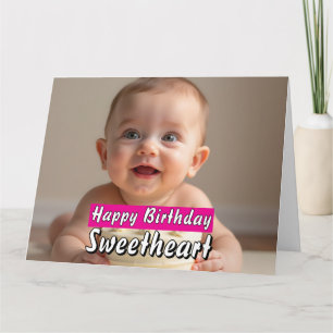 Bearbeitbare Geburtstagskarte - Sweet Cake Design  Karte