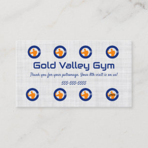 Bearbeitbare Gym Loyalty Rewards-Karte Treuekarte