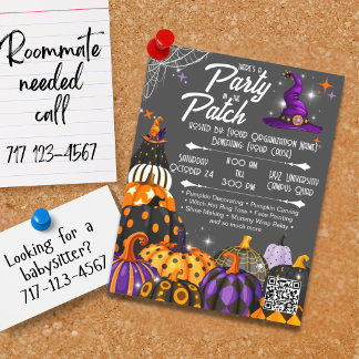 Bearbeitbare Halloween-Fundraiser-Flugblatt mit QR Flyer