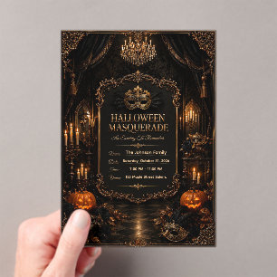 Bearbeitbare Halloween-Party-Einladung für das Spu Acryleinladungen