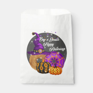 Bearbeitbare Halloween-Tüten für die Party auf dem Geschenktütchen
