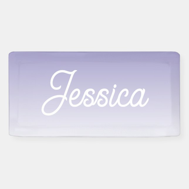 (Bearbeitbare) Hellviolette Ombre-Farbe & Ihr Text Banner (Horizontal)