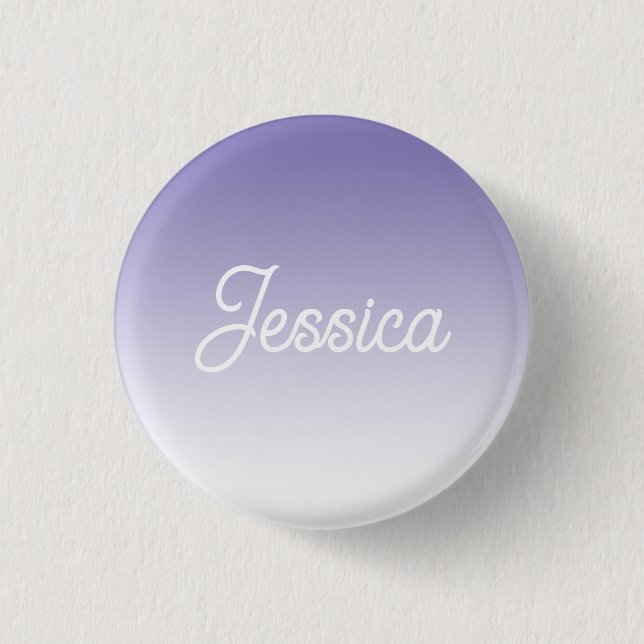 (Bearbeitbare) Hellviolette Ombre-Farbe & Ihr Text Button (Vorderseite)