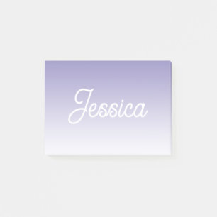 (Bearbeitbare) Hellviolette Ombre-Farbe & Ihr Text Post-it Klebezettel