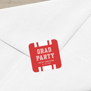 Bearbeitbare Hintergrundfarbe Groß-/Kleinschreibun Quadratischer Aufkleber