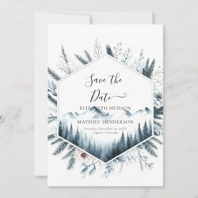 Bearbeitbare Hochzeit ohne Foto Save The Date (Vorderseite)