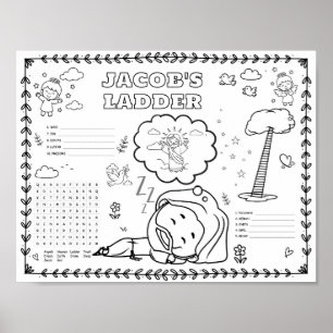 Bearbeitbare Jacob-Leiter-Farbmatte Poster