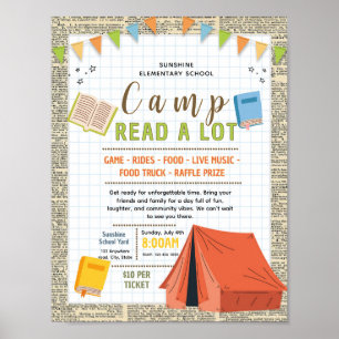 Bearbeitbare Lese-Camp-Fundraising-Flugblatt für B Poster