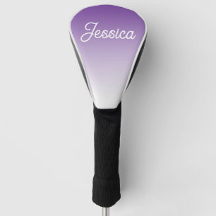 (Bearbeitbare) lila Farb-Ombre und Ihr Text Golf Headcover