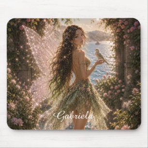 Bearbeitbare Liravelle Verzauberte Feengarten-Maus Mousepad