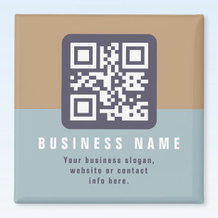 Bearbeitbare moderne QR-Code-Vorlage gedämpfte F Magnet