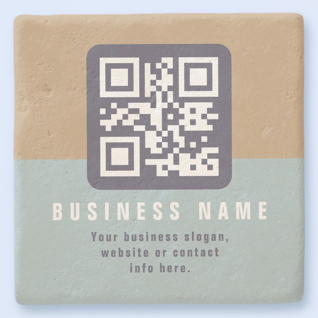 Bearbeitbare moderne QR-Code-Vorlage | gedämpfte F Steinuntersetzer (Von Creator hochgeladen)