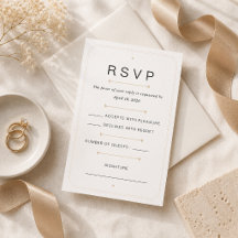 Bearbeitbare moderne Serif-Luxus-RSVP-Karte