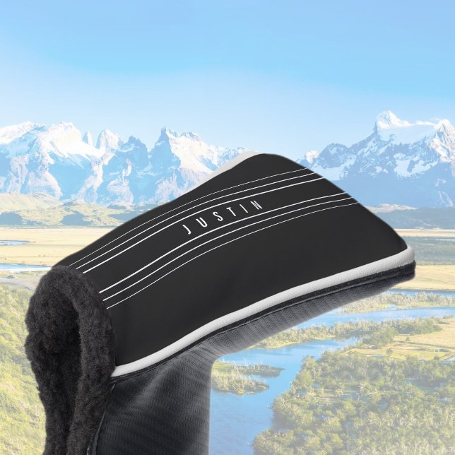 Bearbeitbare Namen und geometrische Streifen | Sch Golf Headcover (Von Creator hochgeladen)