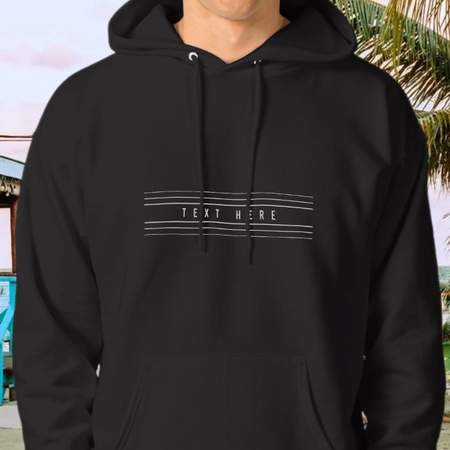 Bearbeitbare Namen und geometrische Streifen | Sch Hoodie (Von Creator hochgeladen)