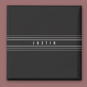 Bearbeitbare Namen und geometrische Streifen   Sch Magnet