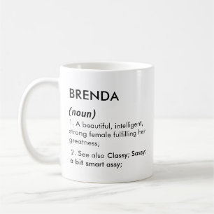 Bearbeitbare Namensdefinition Brenda, benutzerdefi Kaffeetasse