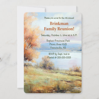 Bearbeitbare Parklandschaft Familientreffen Einladung