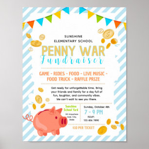 Bearbeitbare Penny-War-Spendenflyer Poster