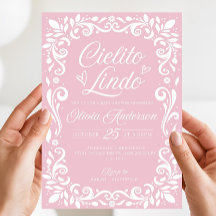 Bearbeitbare Pink Cielito Lindo Einladung, Cielito