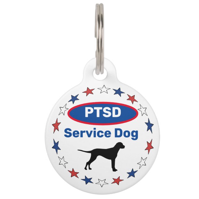 Bearbeitbare PTSD Service Dog Tag Haustiermarke (Vorderseite)
