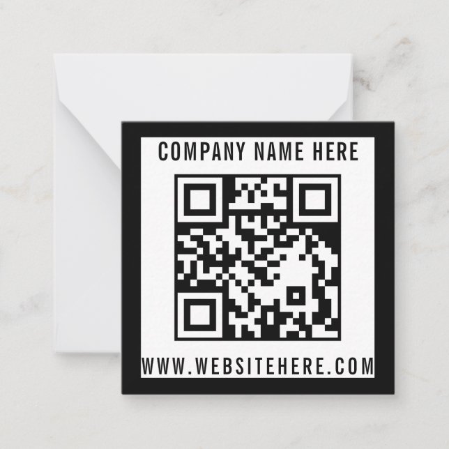 Bearbeitbare QR-Code-Geschäftsnotizkarte Mitteilungskarte (Vorderseite)