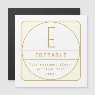 Bearbeitbare Retro-Modern Design Vorlage Gold & We