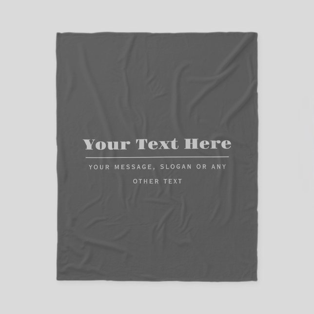 Bearbeitbare Retro-Modern-Textvorlage | Dunkelgrau Fleecedecke (Von Creator hochgeladen)