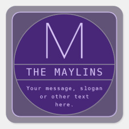 Bearbeitbare, Retro-moderne Designvorlage | Äpfel Quadratischer Aufkleber