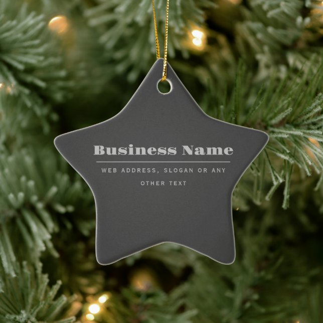 Bearbeitbare, Retro-moderne Textvorlage | Dunkelgr Keramik Ornament (Baum)