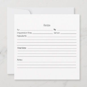 Bearbeitbare Rezept-Karte. Personalisieren mit Fot Feiertagskarte
