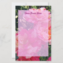 Bearbeitbare rosa und weiße gestreifte Rosen 14 cm