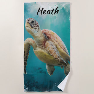 Bearbeitbare Schildkröte Strandtuch