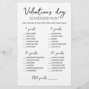 Bearbeitbare Schnitzeljagd Valentinstag Spiel